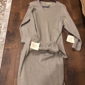 Sweater shirt and skirt set